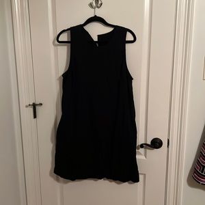 EUC j crew black linen dress size large